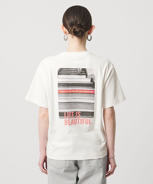 HANDTEX(ハンドテックス)の「【別注】<HANDTEX>BEAUTIFUL Tシャツ(Tシャツ/カットソー・レディース・ホワイト・F)」の6枚目の写真