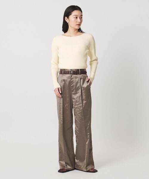 MARW UNITED ARROWS(マルゥ ユナイテッドアローズ)の「<MARW UNITED ARROWS>リブ ボートネック ニット(ニット/セーター・レディース・ネイビー/オフホワイト/ブラック/ライトグレー・FREE)」の8枚目の写真
