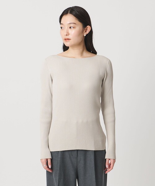 MARW UNITED ARROWS(マルゥ ユナイテッドアローズ)の「<MARW UNITED ARROWS>リブ ボートネック ニット(ニット/セーター・レディース・ネイビー/オフホワイト/ブラック/ライトグレー・FREE)」の13枚目の写真