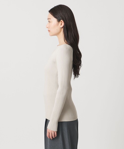 MARW UNITED ARROWS(マルゥ ユナイテッドアローズ)の「<MARW UNITED ARROWS>リブ ボートネック ニット(ニット/セーター・レディース・ネイビー/オフホワイト/ブラック/ライトグレー・FREE)」の14枚目の写真