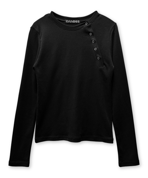 DAMISH(ダミシュ)の「サイドスナップボタンロングスリーブ_ブラック(Tシャツ/カットソー・レディース・ブラック・FREE)」の3枚目の写真