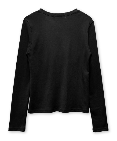 DAMISH(ダミシュ)の「サイドスナップボタンロングスリーブ_ブラック(Tシャツ/カットソー・レディース・ブラック・FREE)」の4枚目の写真