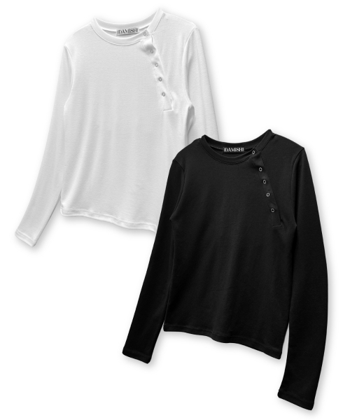 DAMISH(ダミシュ)の「サイドスナップボタンロングスリーブ_ブラック(Tシャツ/カットソー・レディース・ブラック・FREE)」の5枚目の写真