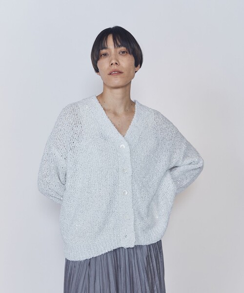 1er Arrondissement(プルミエアロンディスモン)の「ファンシーヤーンカーディガン(カーディガン/ボレロ・レディース・ベージュ/オフホワイト・FREE)」の6枚目の写真