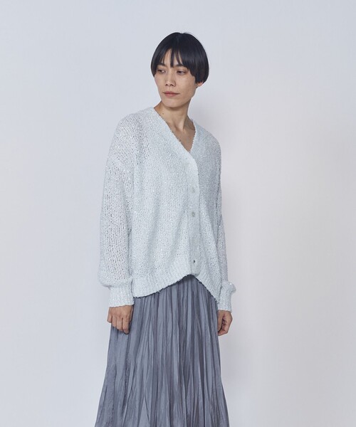 1er Arrondissement(プルミエアロンディスモン)の「ファンシーヤーンカーディガン(カーディガン/ボレロ・レディース・ベージュ/オフホワイト・FREE)」の5枚目の写真