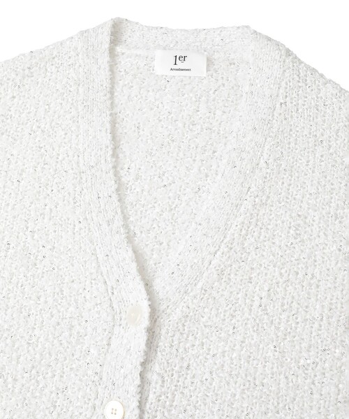 1er Arrondissement(プルミエアロンディスモン)の「ファンシーヤーンカーディガン(カーディガン/ボレロ・レディース・ベージュ/オフホワイト・FREE)」の10枚目の写真