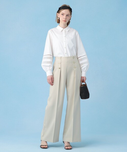 ANAYI（アナイ）の「ブロードレース切り替えスリーブ ブラウス（シャツ/ブラウス・レディース・ホワイト・36/38）」の10枚目の写真