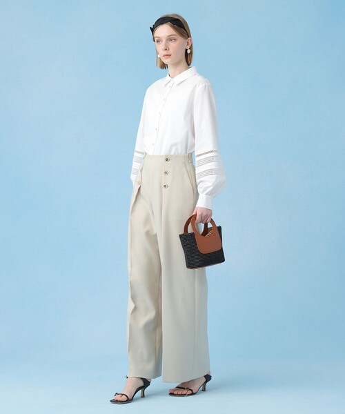 ANAYI（アナイ）の「ブロードレース切り替えスリーブ ブラウス（シャツ/ブラウス・レディース・ホワイト・36/38）」の12枚目の写真