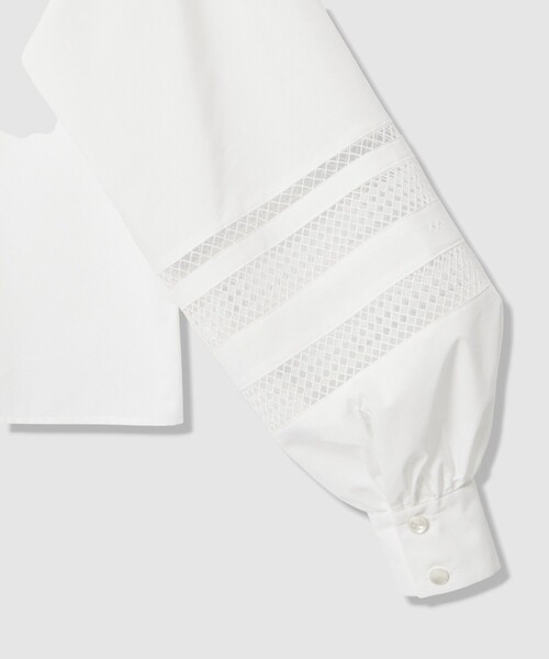 ANAYI（アナイ）の「ブロードレース切り替えスリーブ ブラウス（シャツ/ブラウス・レディース・ホワイト・36/38）」の7枚目の写真