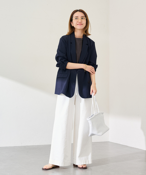 FRAMeWORK(フレームワーク)の「Healthknit/ヘルスニット tonpkins CN SS(Tシャツ/カットソー・レディース・ネイビー/スミクロ/ホワイト系その他・FREE)」の18枚目の写真