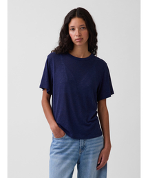 リネンブレンド リラックスフィット Tシャツ