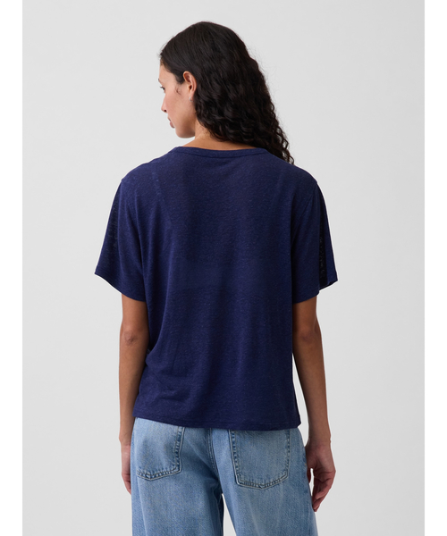 GAP(ギャップ)の「リネンブレンド リラックスフィット Tシャツ(Tシャツ/カットソー・レディース・ホワイト/ブラック/ブルー/ブラウン・XS/S/M/L/XL/XXS)」の12枚目の写真