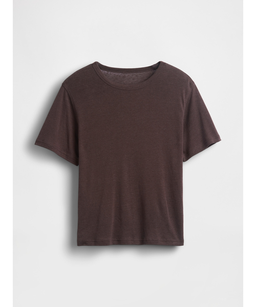 GAP(ギャップ)の「リネンブレンド リラックスフィット Tシャツ(Tシャツ/カットソー・レディース・ホワイト/ブラック/ブルー/ブラウン・XS/S/M/L/XL/XXS)」の15枚目の写真