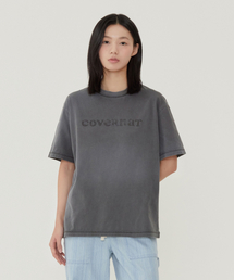 ウィメンズオーバーサイズピグメントクーパーロゴTシャツチャコール