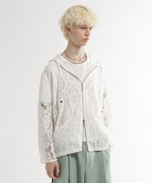 HARE（ハレ）の「フラワーレースZIPパーカー(HARE)（パーカー）」