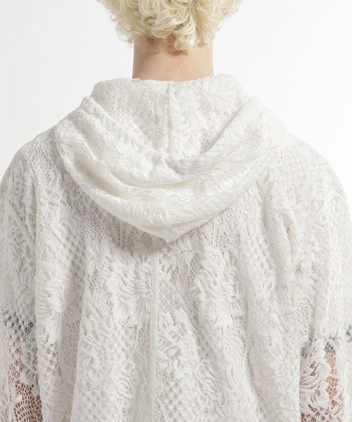 HARE（ハレ）の「フラワーレースZIPパーカー(HARE)（パーカー・メンズ・ホワイト/ネイビー/ブラック・FREE）」の12枚目の写真