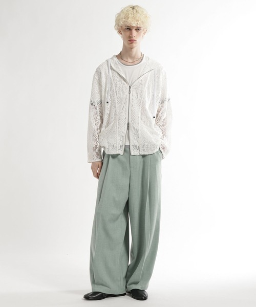 HARE（ハレ）の「フラワーレースZIPパーカー(HARE)（パーカー・メンズ・ホワイト/ネイビー/ブラック・FREE）」の16枚目の写真