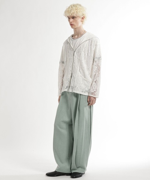 HARE（ハレ）の「フラワーレースZIPパーカー(HARE)（パーカー・メンズ・ホワイト/ネイビー/ブラック・FREE）」の17枚目の写真