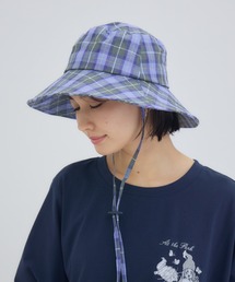 KATHARINE ROSS | 【KATHARINE ROSS】【JUNK PRODUCTIONS】【UV/COOL/撥水/ウォッシャブル】チェック柄 ストラップ付バケットハット(ハット)