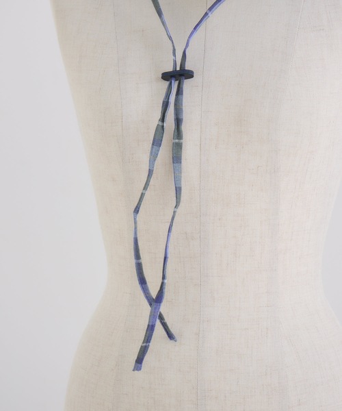 KATHARINE ROSS(キャサリンロス)の「【KATHARINE ROSS】【JUNK PRODUCTIONS】【UV/COOL/撥水/ウォッシャブル】チェック柄 ストラップ付バケットハット(ハット・レディース・ブルー/オレンジ・MEDIUM)」の8枚目の写真