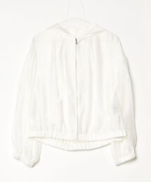 three dots（スリードッツ）の「Shiny shirt zip up hoody（パーカー）」