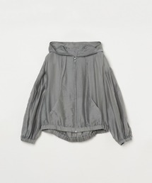 three dots（スリードッツ）の「Shiny shirt zip up hoody（パーカー）」