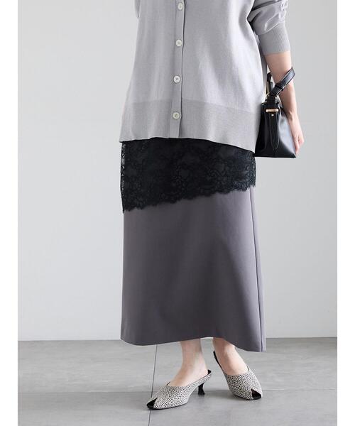 Te chichi(テチチ)の「【雑誌掲載】ダブルクロスイージーナロースカート(スカート・レディース・ベージュ/グレー/ブラック/チャコールグレー・S/M)」の14枚目の写真