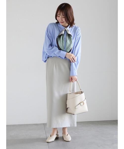 Te chichi(テチチ)の「【雑誌掲載】ダブルクロスイージーナロースカート(スカート・レディース・ベージュ/グレー/ブラック/チャコールグレー・S/M)」の15枚目の写真