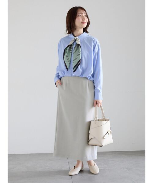 Te chichi(テチチ)の「【雑誌掲載】ダブルクロスイージーナロースカート(スカート・レディース・ベージュ/グレー/ブラック/チャコールグレー・S/M)」の16枚目の写真