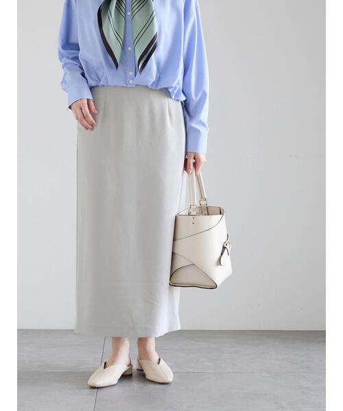 Te chichi(テチチ)の「【雑誌掲載】ダブルクロスイージーナロースカート(スカート・レディース・ベージュ/グレー/ブラック/チャコールグレー・S/M)」の17枚目の写真