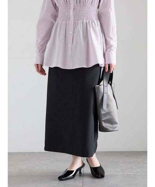 Te chichi(テチチ)の「【雑誌掲載】ダブルクロスイージーナロースカート(スカート・レディース・ベージュ/グレー/ブラック/チャコールグレー・S/M)」の20枚目の写真