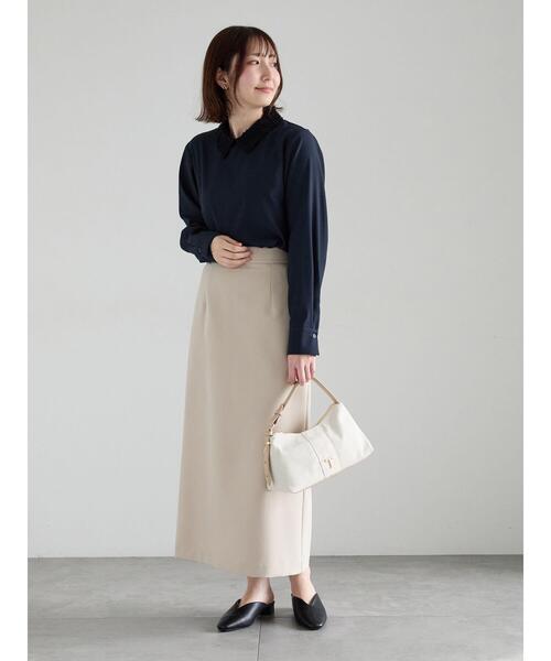 Te chichi(テチチ)の「【雑誌掲載】ダブルクロスイージーナロースカート(スカート・レディース・ベージュ/グレー/ブラック/チャコールグレー・S/M)」の22枚目の写真