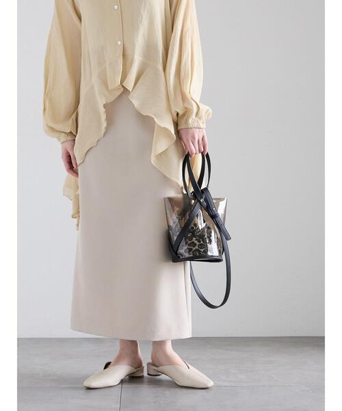 Te chichi(テチチ)の「【雑誌掲載】ダブルクロスイージーナロースカート(スカート・レディース・ベージュ/グレー/ブラック/チャコールグレー・S/M)」の6枚目の写真