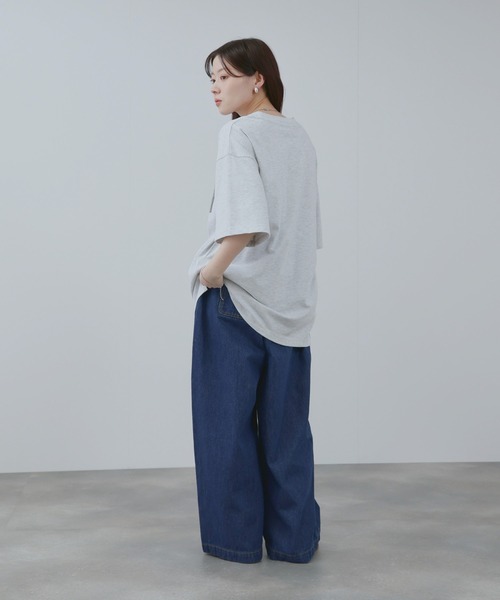 Dickies(ディッキーズ)の「【GENUINE Dickies/ ジェニュインデッキーズ】 デニムポケットTシャツ(Tシャツ/カットソー・レディース・ブラック/ホワイト/ネイビー/オートミール・M/L/XL)」の19枚目の写真