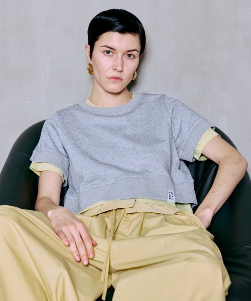 MAISON SPECIAL(メゾンスペシャル)の「French Terry Layered Set T-Shirt/裏毛レイヤードセットTEE(Tシャツ/カットソー・レディース・ブルー/グレー/ブラック・FREE)」の2枚目の写真