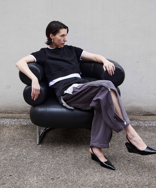 MAISON SPECIAL(メゾンスペシャル)の「French Terry Layered Set T-Shirt/裏毛レイヤードセットTEE(Tシャツ/カットソー・レディース・ブルー/グレー/ブラック・FREE)」の5枚目の写真