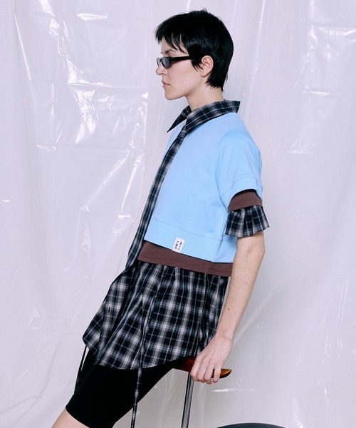 MAISON SPECIAL(メゾンスペシャル)の「French Terry Layered Set T-Shirt/裏毛レイヤードセットTEE(Tシャツ/カットソー・レディース・ブルー/グレー/ブラック・FREE)」の8枚目の写真