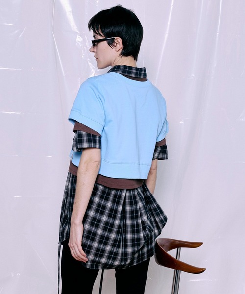 MAISON SPECIAL(メゾンスペシャル)の「French Terry Layered Set T-Shirt/裏毛レイヤードセットTEE(Tシャツ/カットソー・レディース・ブルー/グレー/ブラック・FREE)」の10枚目の写真