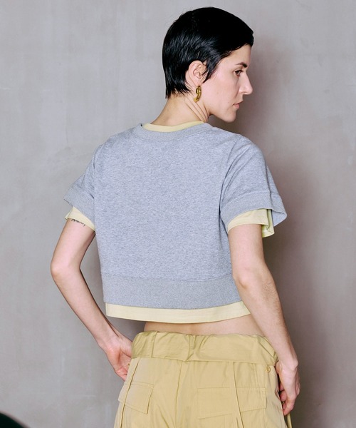 MAISON SPECIAL(メゾンスペシャル)の「French Terry Layered Set T-Shirt/裏毛レイヤードセットTEE(Tシャツ/カットソー・レディース・ブルー/グレー/ブラック・FREE)」の12枚目の写真