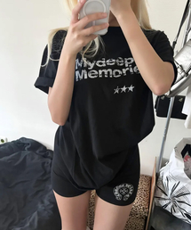 MM TEXT T-SHIRTS(BLACK)