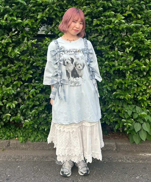 Candy Stripper(キャンディストリッパー)の「EVERYTHING DOGS BIG BIG Tシャツ(Tシャツ/カットソー・レディース・ピンク/ライトブルー/ブラック/オフホワイト・FREE)」の11枚目の写真