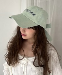 MORE self LOVE（モアセルフラブ）の「バックリボン刺しゅうロゴCAP（キャップ）」