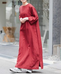 FORK&SPOON | FORK&SPOON　リネン混プルオーバーワンピース(ワンピース)