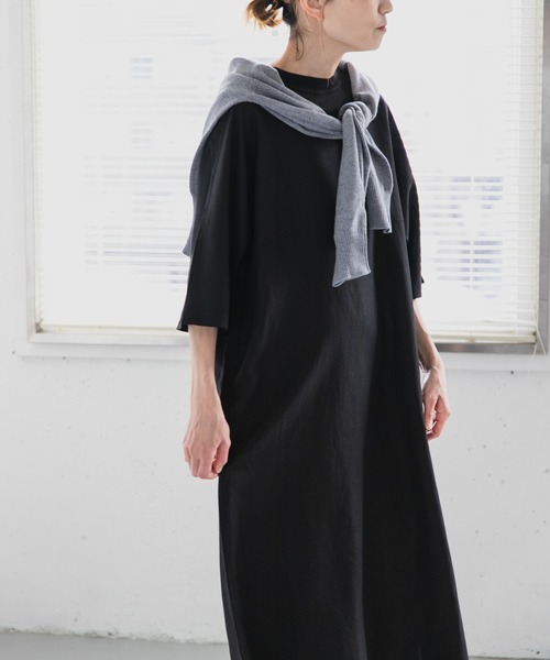 FORK&SPOON（フォークアンドスプーン）の「FORK&SPOON　リネン混プルオーバーワンピース（ワンピース・レディース・ブラック/ブルー系その他/レッド/キャメル・1/2）」の17枚目の写真