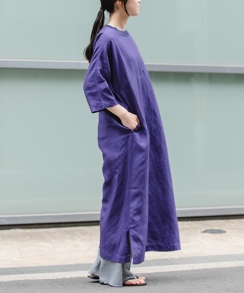 FORK&SPOON（フォークアンドスプーン）の「FORK&SPOON　リネン混プルオーバーワンピース（ワンピース・レディース・ブラック/ブルー系その他/レッド/キャメル・1/2）」の21枚目の写真