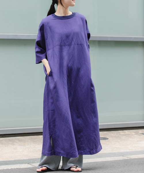 FORK&SPOON（フォークアンドスプーン）の「FORK&SPOON　リネン混プルオーバーワンピース（ワンピース・レディース・ブラック/ブルー系その他/レッド/キャメル・1/2）」の22枚目の写真