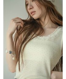 LILY BROWN（リリーブラウン）の「ラメ刺繍タンク（タンクトップ
