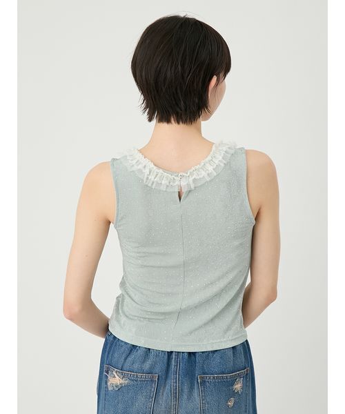 LILY BROWN（リリーブラウン）の「[L.B CANDY STOCK]レースタンクトップ（タンクトップ・レディース・ミント/アイボリー/ブラック・F）」の6枚目の写真