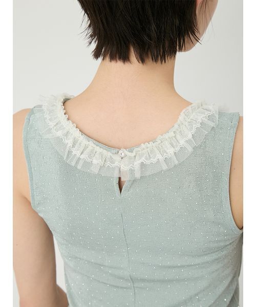 LILY BROWN（リリーブラウン）の「[L.B CANDY STOCK]レースタンクトップ（タンクトップ・レディース・ミント/アイボリー/ブラック・F）」の8枚目の写真