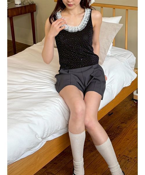 LILY BROWN（リリーブラウン）の「[L.B CANDY STOCK]レースタンクトップ（タンクトップ・レディース・ミント/アイボリー/ブラック・F）」の13枚目の写真